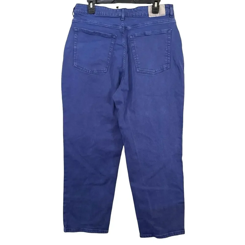 Everlane The Way High Curvy Jeans Organic Cotton Violet Ankle Tapered sz 32